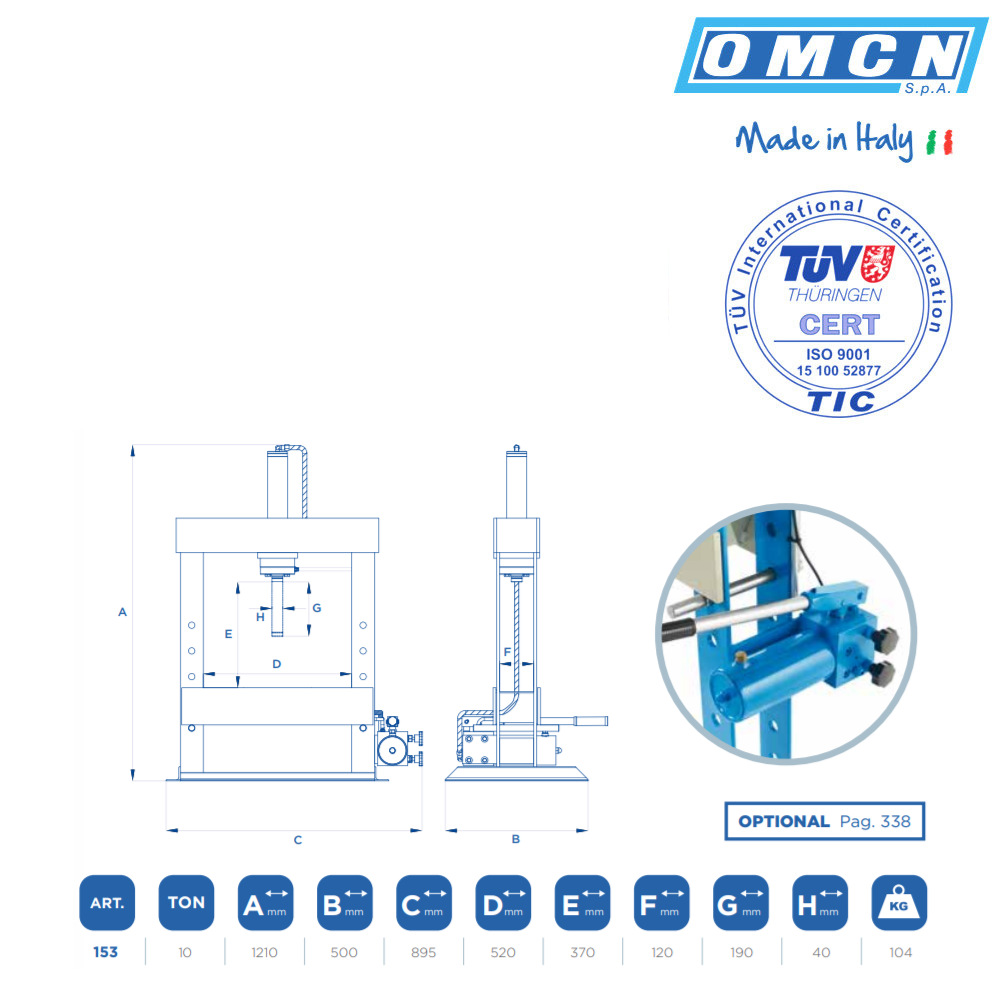 OMCN 153 Technische Daten